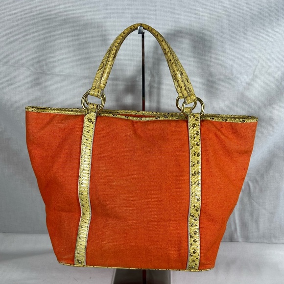 Dolce & Gabbana Snakeskin and canvas tote VGUC - Picture 2 of 15